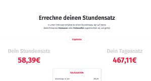 Stundensatz berechnen mit dem Stundensatzrechner